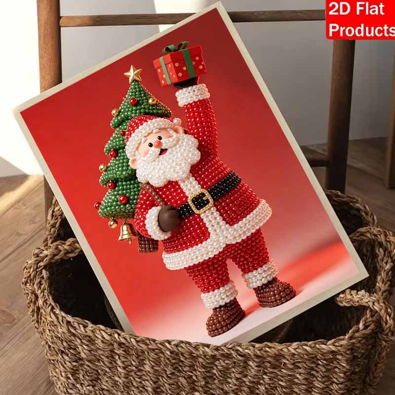Christmas Santa Claus pearl painting art painting kit handmade diy home decoration painting