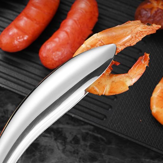 Stainless Steel Serving Tongs Multi-functional Kitchen Food Clamp for Cooking Toast Bread Salad Barbecue Grilling Baking Frying