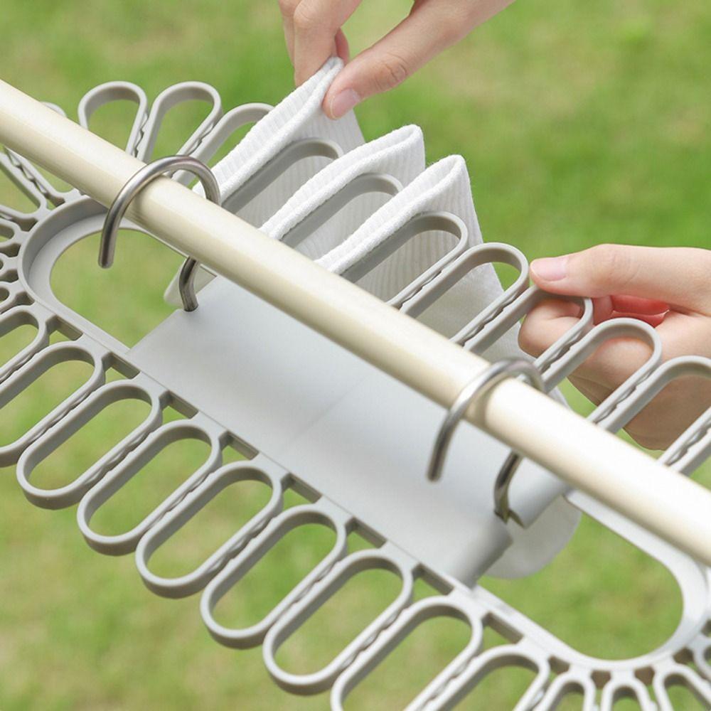 Space Saving Socks Drying Rack Folding Underwear Hanging Clip Durable Clothes Hanger