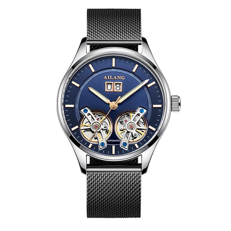 AILANG Men's Watches Waterproof New Automatic Mechanical Watches Double Flywheel