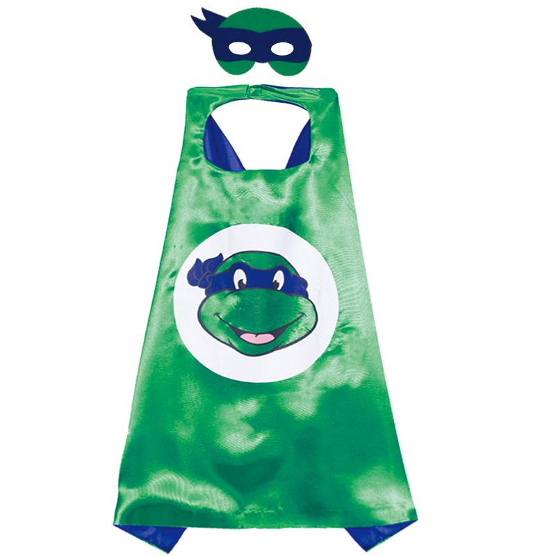 Children's Double-Layer Ninja Turtle Cosplay Cape - Halloween & Christmas Costume