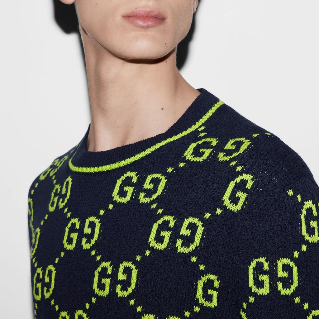 Gucci SS24 Sweater Men's Marine Blue 791043-XKD35-0401