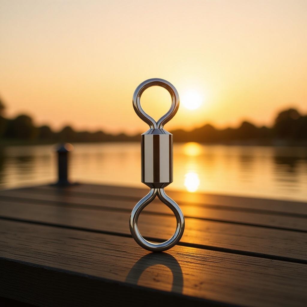 Stainless Steel Figure 8 Swivel Snap Link Ring for Fishing Tackle