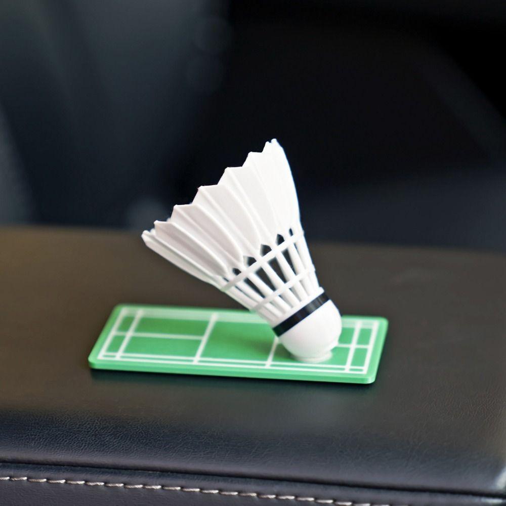 Sports Interior Rotating Badminton Ornament Shuttlecock Dashboard Decor SUV Truck Auto