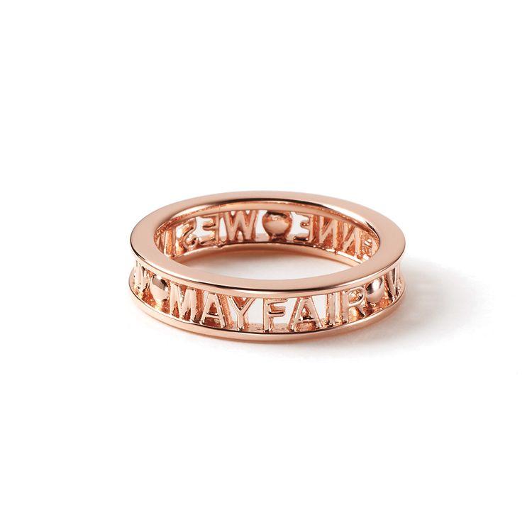 Vivienne Westwood Westminster Letter 925 Silver Ring Women rings 64040016G002 Box,M