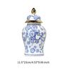 Ceramic Ginger Jar Vase with Lid Art Desktop Vase for Birthday Office Indoor