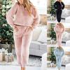 Ladies Casual Double-sided Sweater Trousers Thickened Warm Two-piece Suit