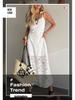 European and American Strappy Lace See-through Square Neck Slimming Long Dress for Spring and Summer.