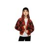 Lee Plaid Zipper Hooded Cardigan Jacket Women jackets Red-Brown LWT006667203330ANG000