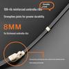 Good Weather Dual-Use Windproof Black Double Rib Umbrella - Three-Fold, Thickened, Solid Color Business Style