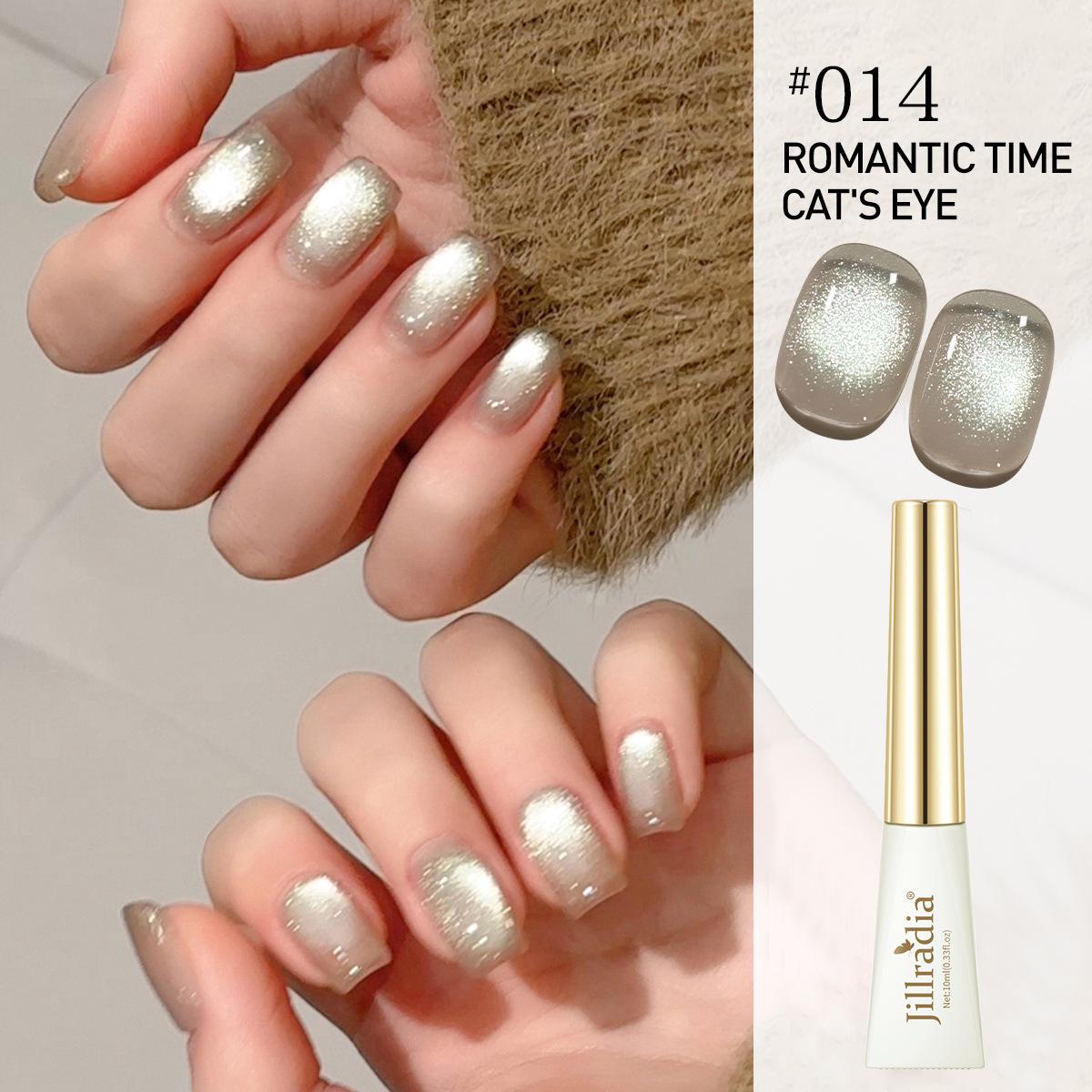 

Romantic Cat Eye Nail Gel: Autumn & Winter Crystal Porcelain White