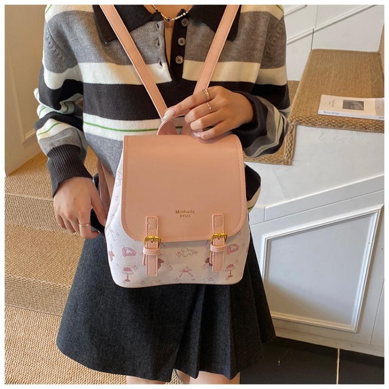 New backpack women's trend fashion travel bag new retro printed student bag backpack