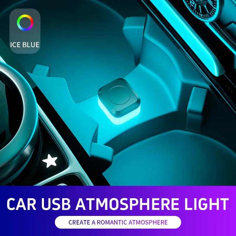 1x Автомобильный USB Светодиодный светильник лампа настроения Подключи и играй Универсальный Светодиодный внутренний Атмосферный свет Автомобильный светильник для чтения Украшения Декоративная полоса
