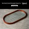 Yangge Retro Begonia Embossed Glass Tray