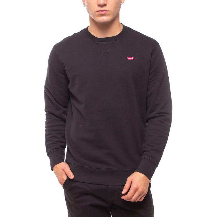 Levis Fashion Casual Versatile Round Neck Long Sleeve Sweatshirt Unisex sweatshirt Black 35909-0003