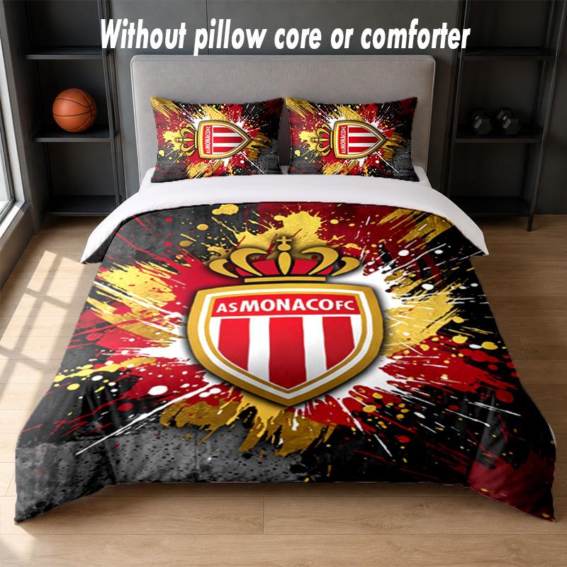 Monaco FC Design Bed Bedding Set 1 Duvet Cover + 2 Pillowcases Soft Breathable Household Bed Linens