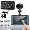 2025 Nowy HD 1080P 4" Ekran dotykowy IPS Dash Cam Przednia i tylna kamera SAMOCHODOWY DVR Pojazd Czarna skrzynka Wizja nocna Kierowca Wideorejestrator