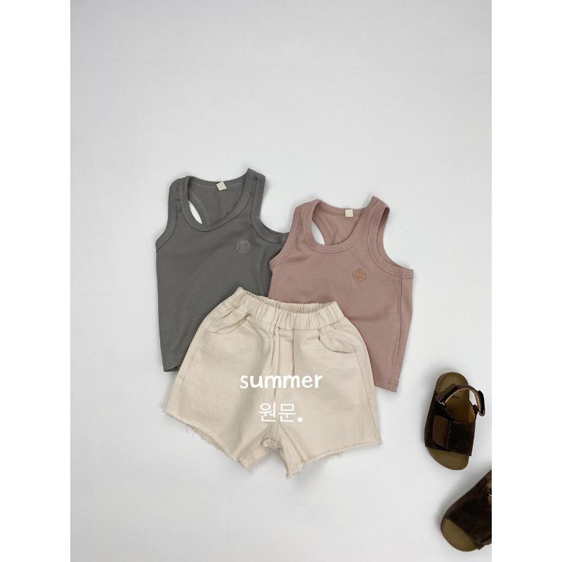 Kids Summer Thin Round Neck Cotton Sleeveless Tank Top For Toddler Boys And Girls