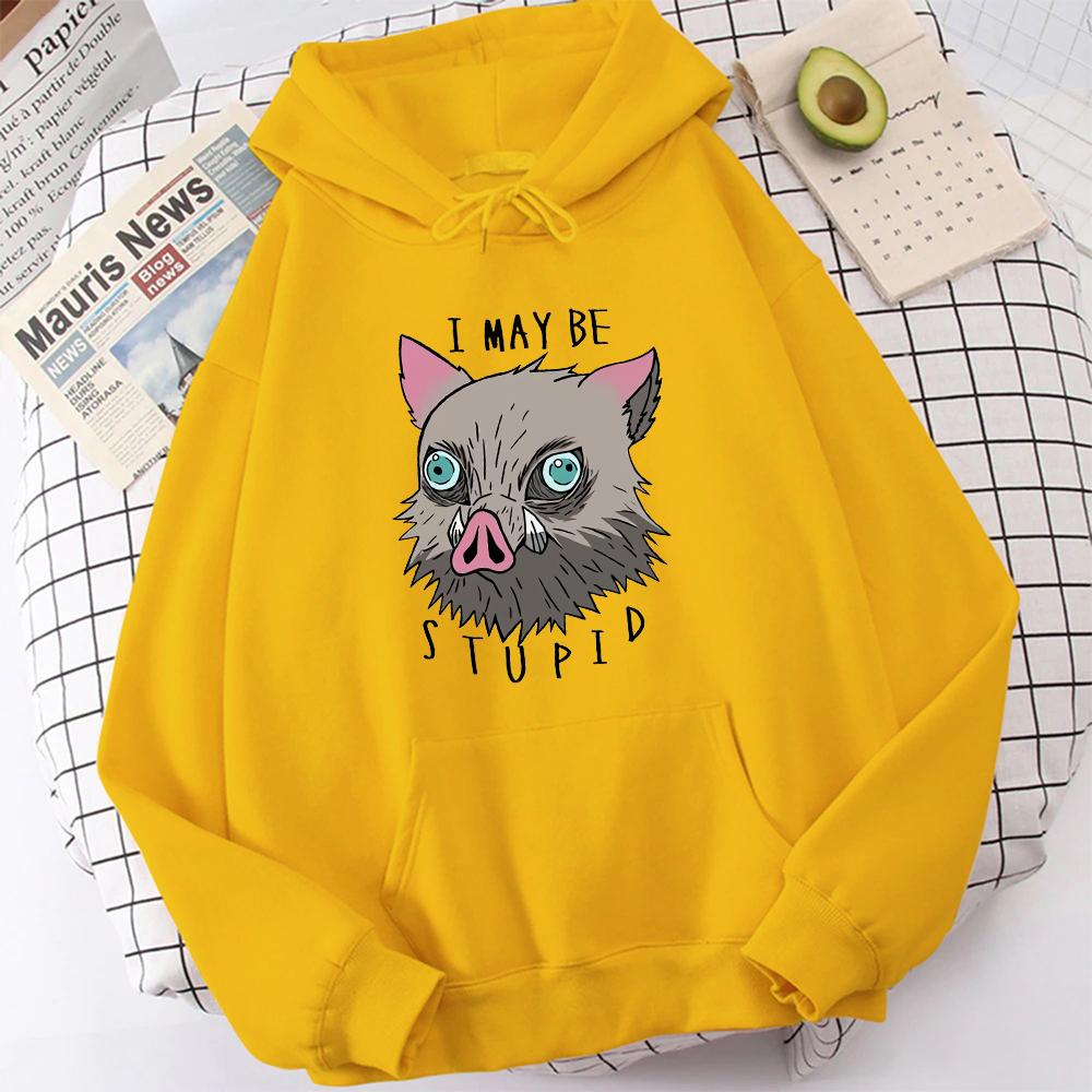 

Толстовки с принтом Demon Slayer Hashibira Inosuke, уличная одежда в стиле Харадзюку, весна-осень, женский пуловер Kimetsu No Yaiba, толстовки с аниме XL