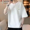 Men's Loose Fit Waffle Knit Short Sleeve T-Shirt