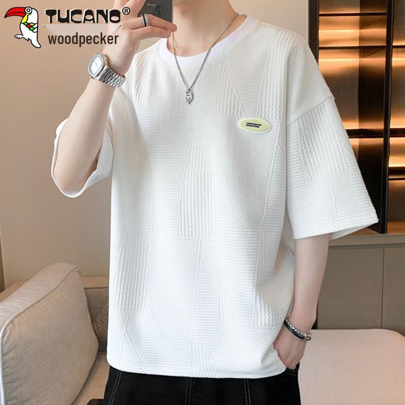 Tucano Men s Loose Fit Waffle Knit Short Sleeve T-Shirt XL