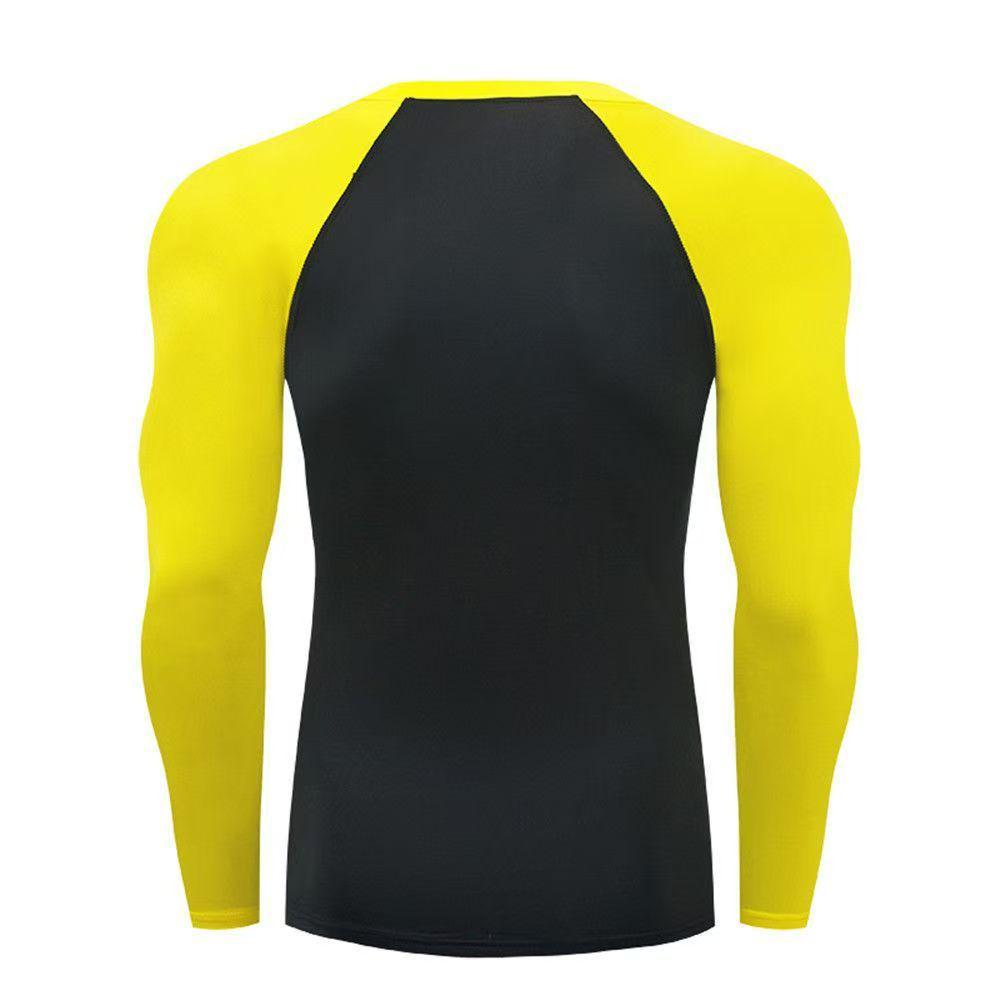 Men's Sports Compression Long Sleeve Quick-Dry T-Shirt for Running, Fitness, and Basketball Training