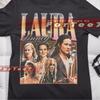 Vintage Laura Linney Retro 90s Bootleg T Shirt Casual Actress Fans Streetwear Vintage Washed Soft Graphic Versatile Slightly