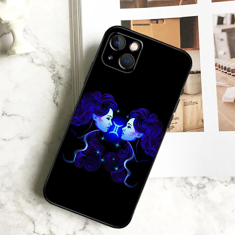 Twelve Constellations Phone Case For iPhone 17 16 15 14 13 12 11 Pro Max Plus 12 13 Mini 16e 17 Air Cover Coque