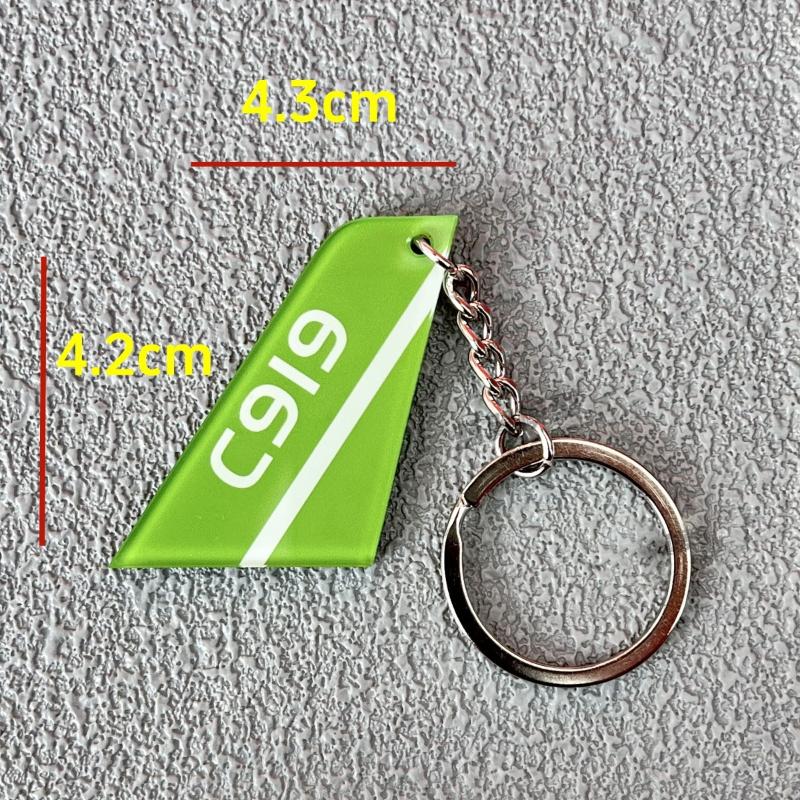 

1 шт. Двусторонняя печать Акриловый Авиационный узор Вертикальный хвост Автомобильная бирка Брелок Авиационный брелок Подвеска для рюкзака
