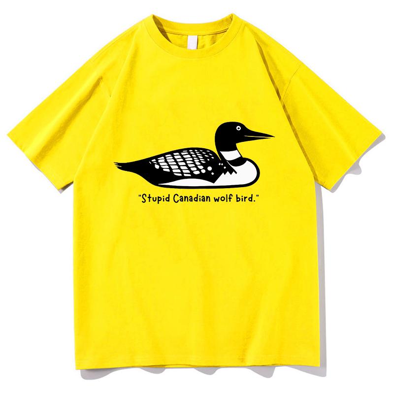 Heated Rivalry T-Shirt Dummer Kanadischer Wolf Vogel T-Shirts Lustiges Meme Unisex Mode Kurzarm Grafikshirt Ästhetische Kleidung