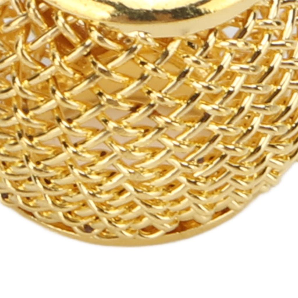 10 Pcs Spacer Beads Round Mesh Hollow Gold Plated   Spacer Beads   Hand Made Beading for Jewelry Making