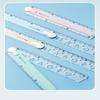 1Pcs Multifunctional Folding Ruler, 4 Colors Available, Clear Scale, Portable For Geometry Drawing & Measuring At School Home