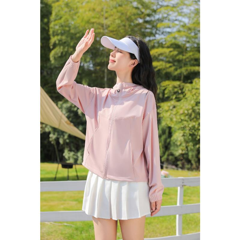 Sunscreen Clothing Women's Summer Sense UV Protection Hooded Jacket Breathable Light Long Sleeve Casual Sunscreen Clothing