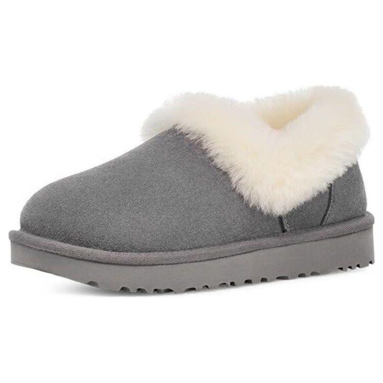 UGG Nita Sheepskin Warm Comfortable Casual Ankle Loafers Women Loafers Lighthouse-Grey 1119002-LGRY