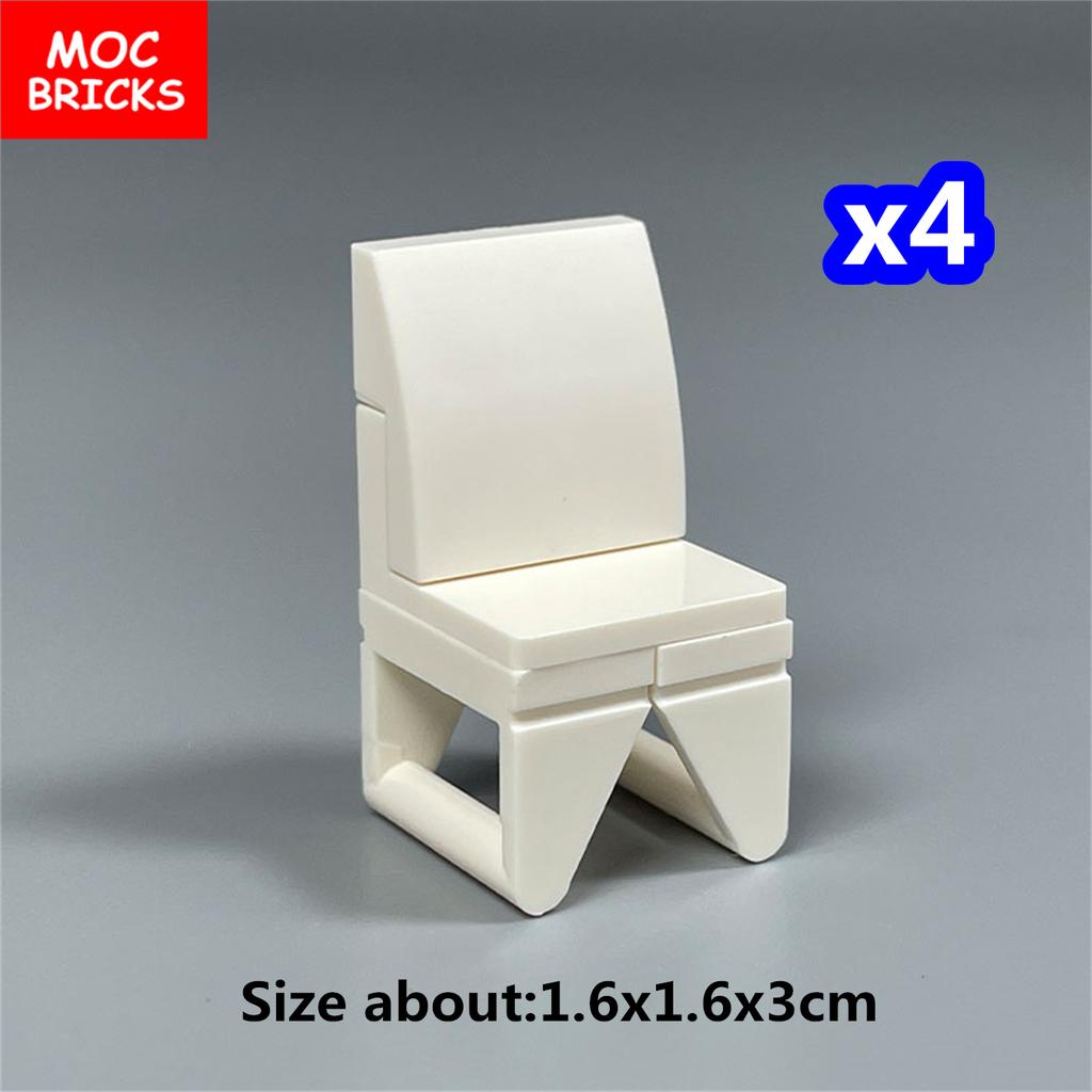MOC Blocks Sofa Home Furniture Chair Desk City Model Learning Construction Bricks Figures DO IT YOURSELF Toy Ideal For Children Gift Idea