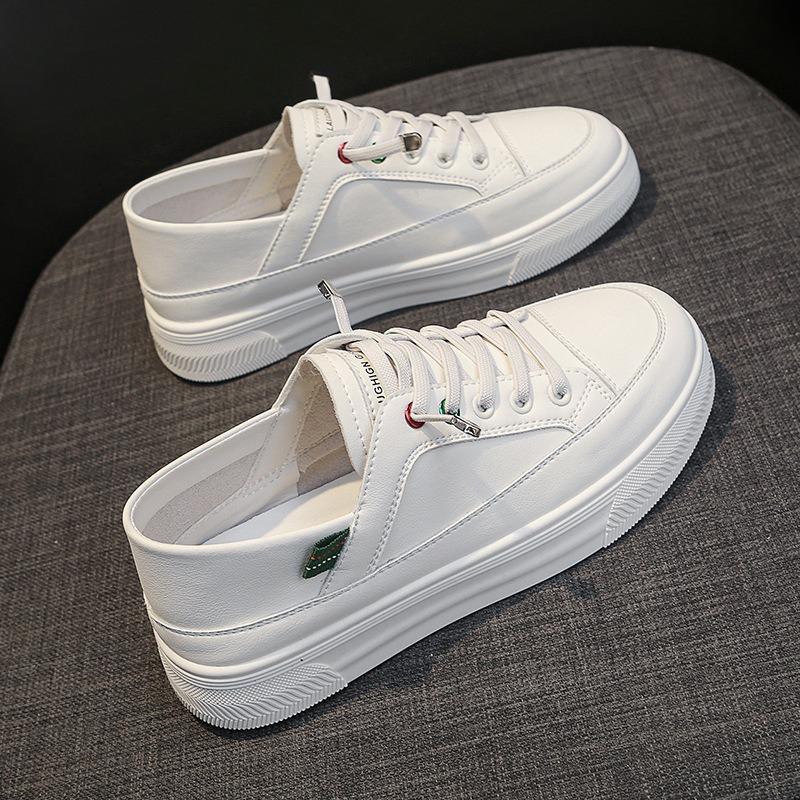 Leather Lightweight Soft-soled Little White Shoes Women's Shoes Spring New Breathable Casual Lazy Single Shoes Sports Board Shoes