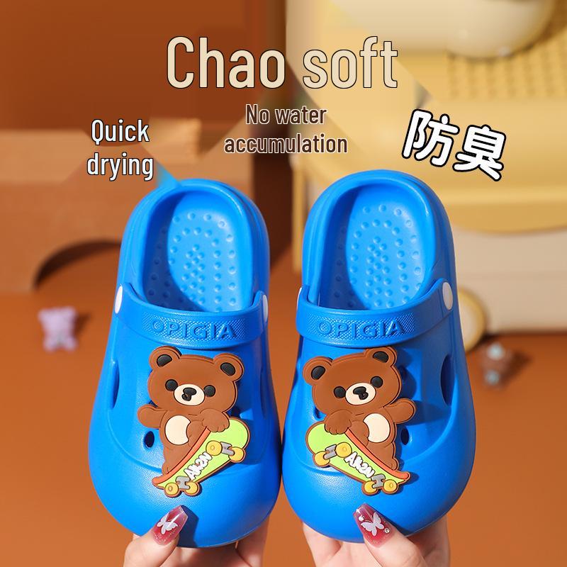 Sandales Sabots Antidérapantes en EVA pour Enfants, Semelle Épaisse, Port Extérieur, Convient aux Garçons et Filles d'Âge Moyen et Plus Âgés