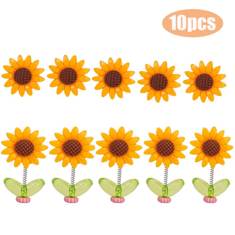 Neues Auto Niedliche Sonnenblume Schüttelkopf Ornamente Auto Mittelkonsole Armaturenbrett Spiegel Dekoratives Zubehör Kann Lufterfrischer Halten