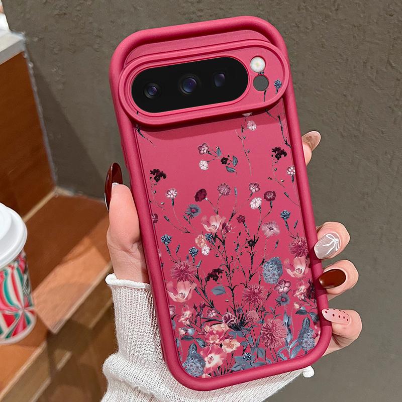 INS Retro Flowers Soft TPU Phone Case For Google Pixel 8 Pro 8A 9 Pro XL Shockproof Silicone Protector Cover For Pixel 8 9 Pro