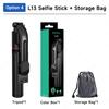 TOKQI L13 Mini Selfie Stick Foldable Tripod 44.48" Extended Pole with Wireless Bluetooth Remote for Android IOS Smartphone Shoot 7