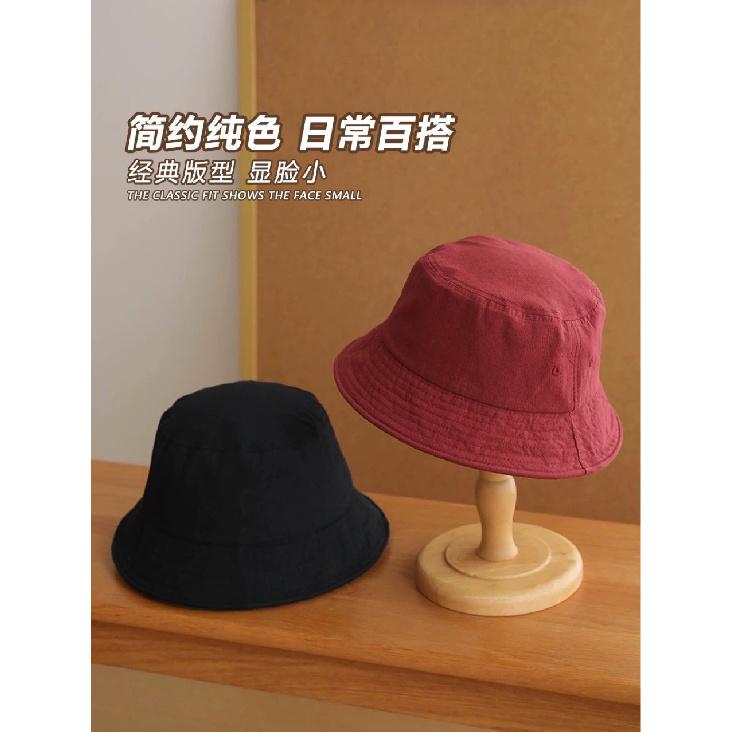 Large-size Fisherman's Hat for Men and Women, Solid Color, Oversized, Sun-protective, Plain Bucket Hat
