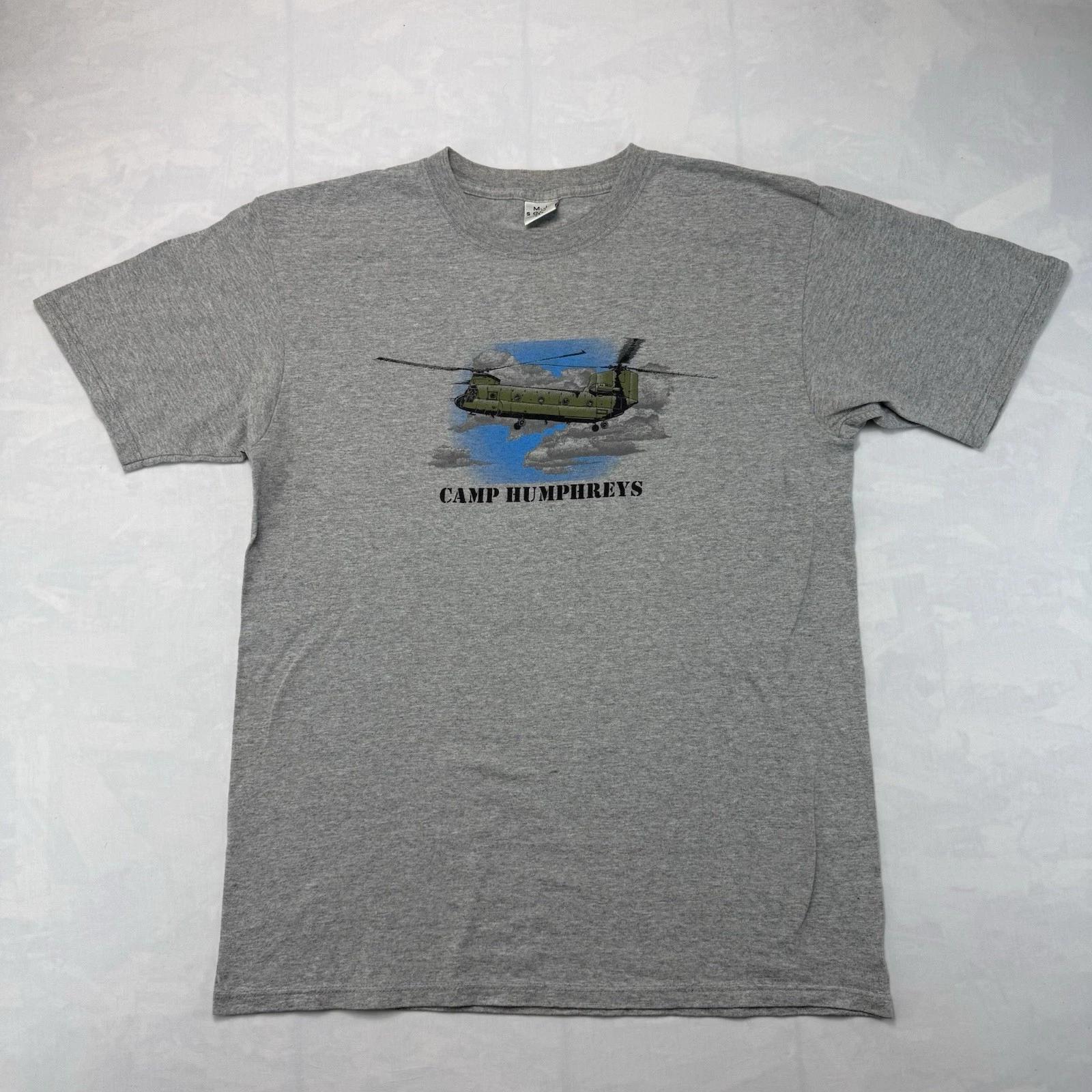 

Vintage Camp Humphreys T Shirt USA Military Helicopter Graphic Tee L 2XL