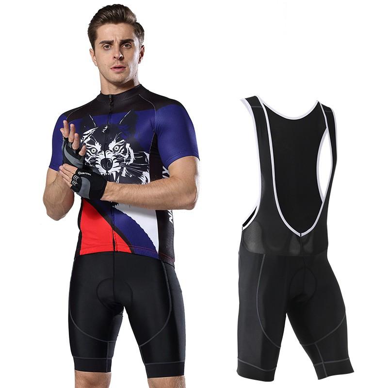 XINTOWN Mens Cycling Bib Shorts Set Road Bike Riding Jersey Sportswear