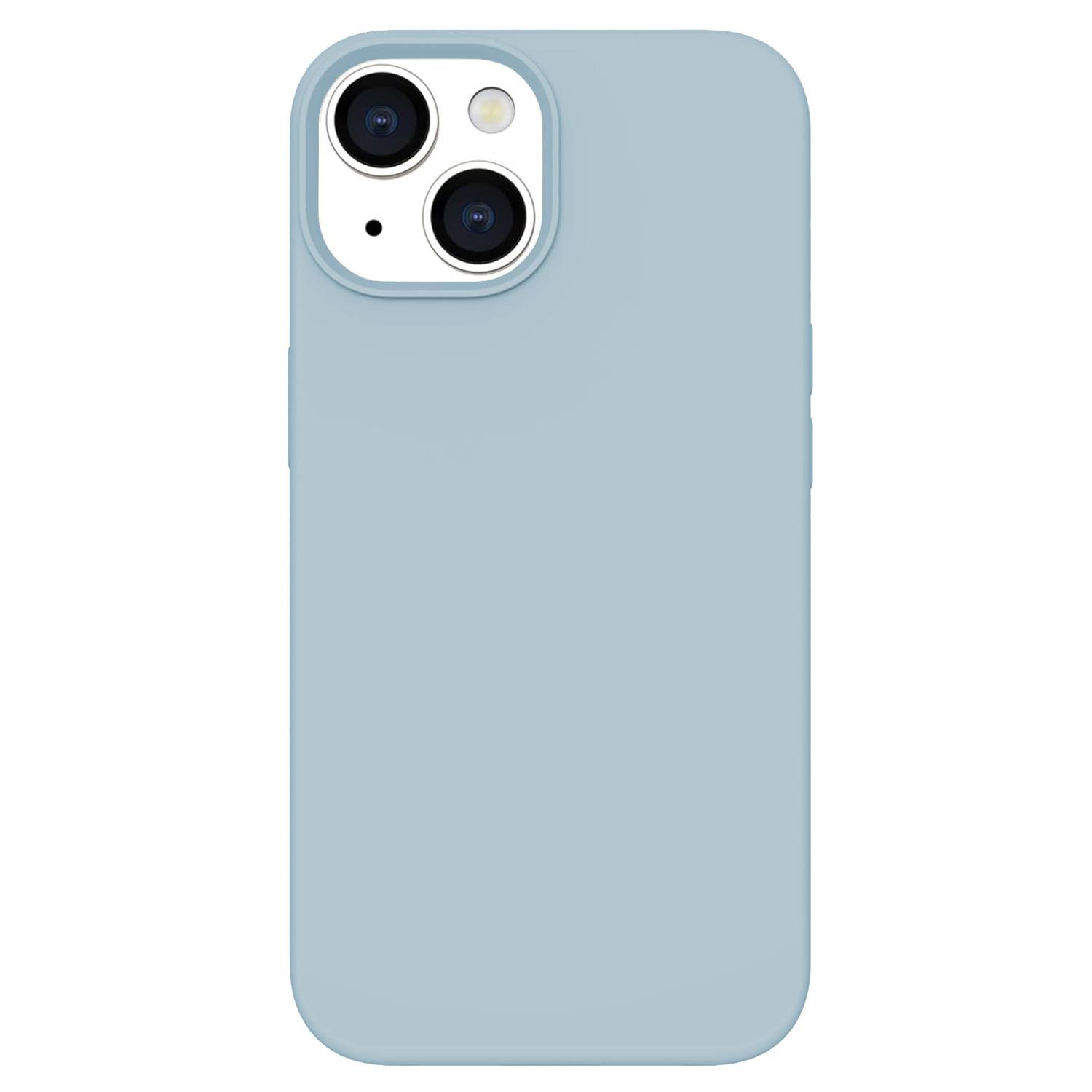 KALEBOL KLB-YTGJ001 For iPhone 14 Case Solid Color Liquid Silicone+PC Phone Cover H
