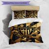 Athletic Bilbao Football Printed 3 Pieces Bedding Set, Comfortable Skin Friendly Bedroom Duvet Cover Set