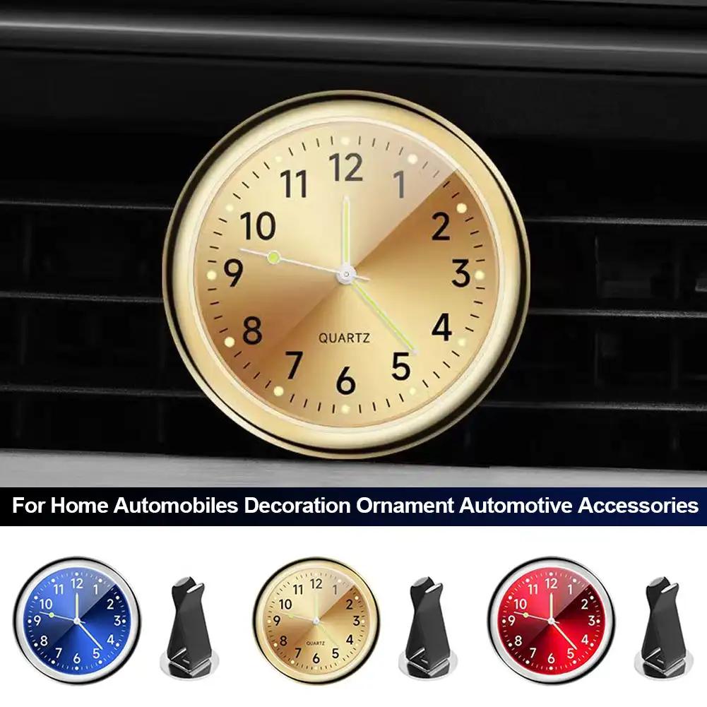 Luminous Car Air Outlet Quartz Clock Auto Watch Thermometer Hygrometer for Automobiles Decoration Clocks Ornament Accessories