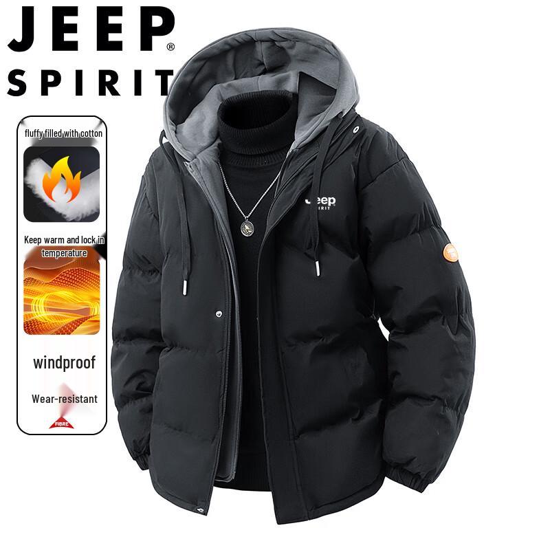 JEEP SPIRIT Men's Hooded Winter Cotton Jacket