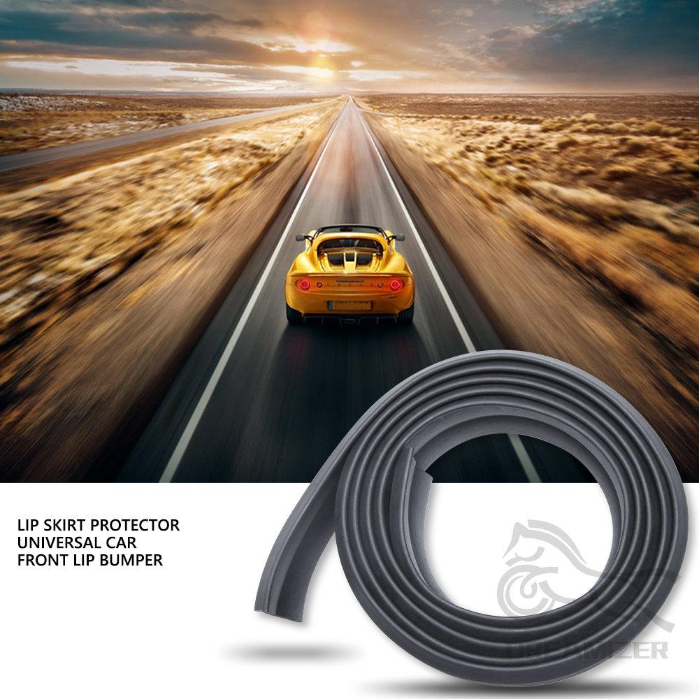 2.5m Car Universal Front Bumper Lip Protector Separator Body Kit Spoiler Bumper Car Door Bumper Carbon Fiber Rubber Trim