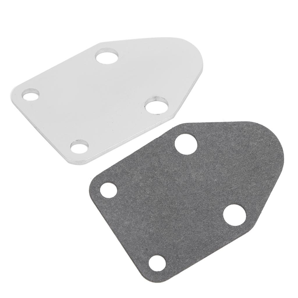 Chrome Fuel Pump Mounting Plate With Gasket Fit for Chevrolet SB 283 305 327 350 383 400 Engine