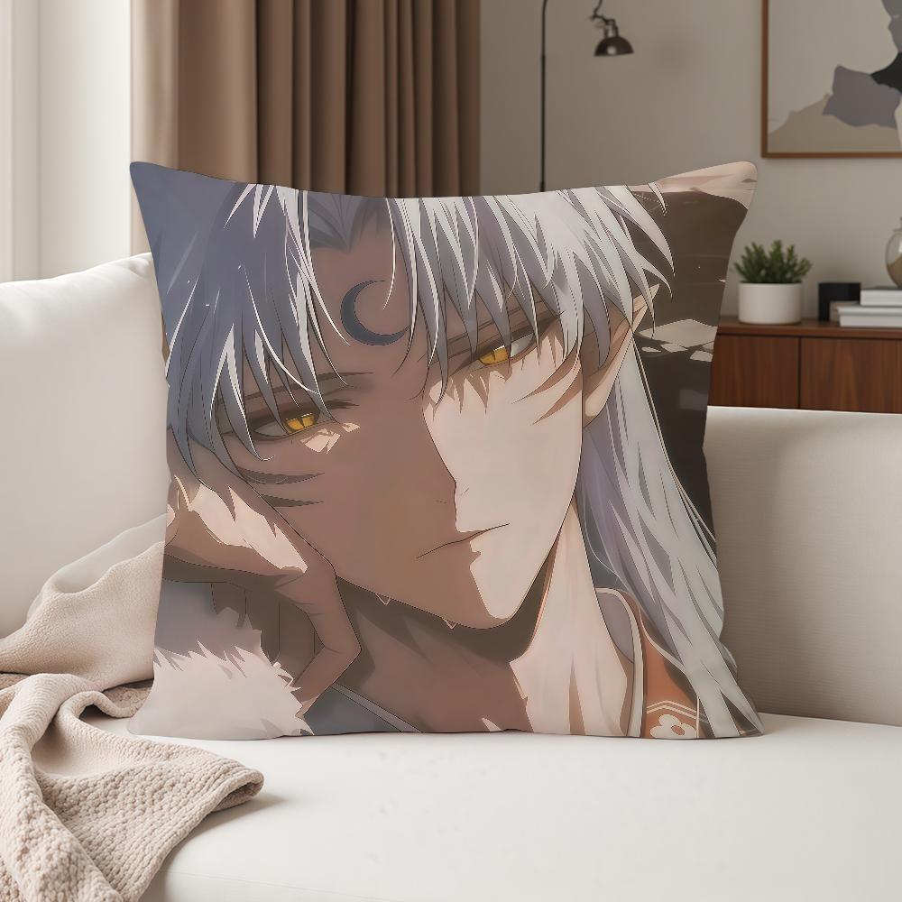 Classic Anime IInuyasha Sesshomaru Pillow Case Suitable For Bedrooms Living Rooms Cars Home Decoration